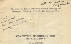 Ein Autogramm von Alan Turing